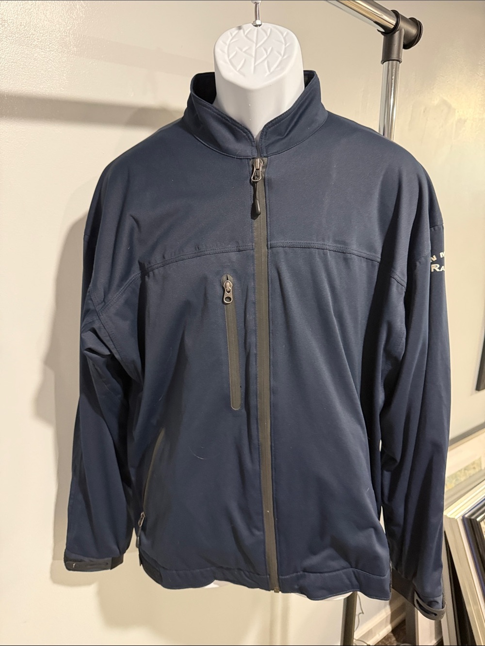 Men's Navy Sun Mountain RainFlex golf Jacket - Lightweight Windbreaker